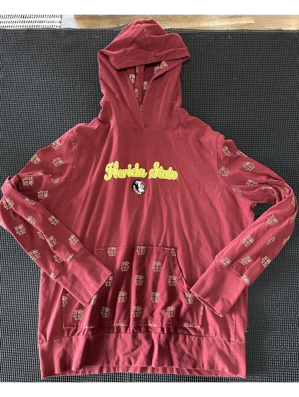Florida State Seminoles Hoodie Youth XL Maroon FSU All Over Print Pullover